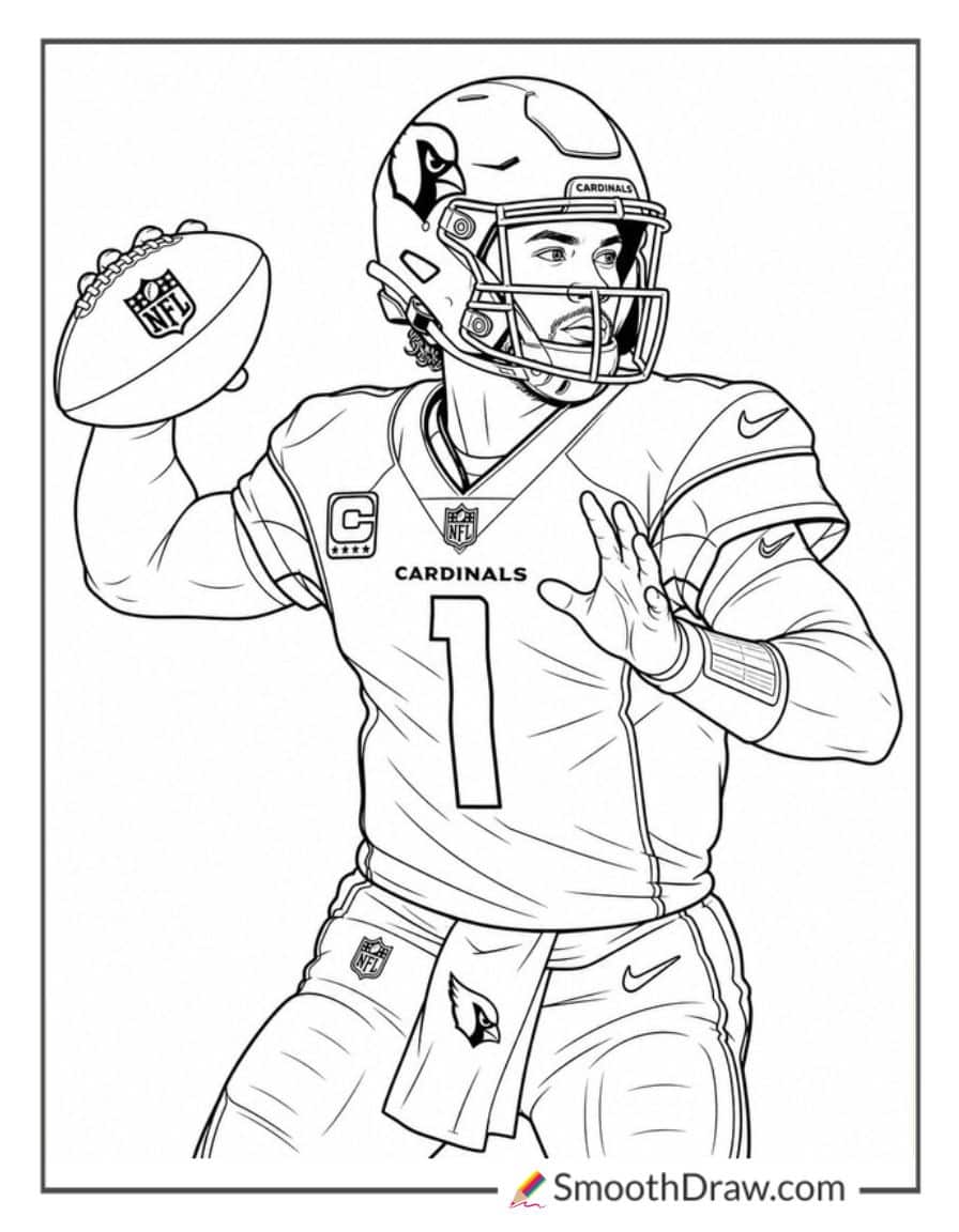 Arizona Cardinals Quarterback Throwing Pass