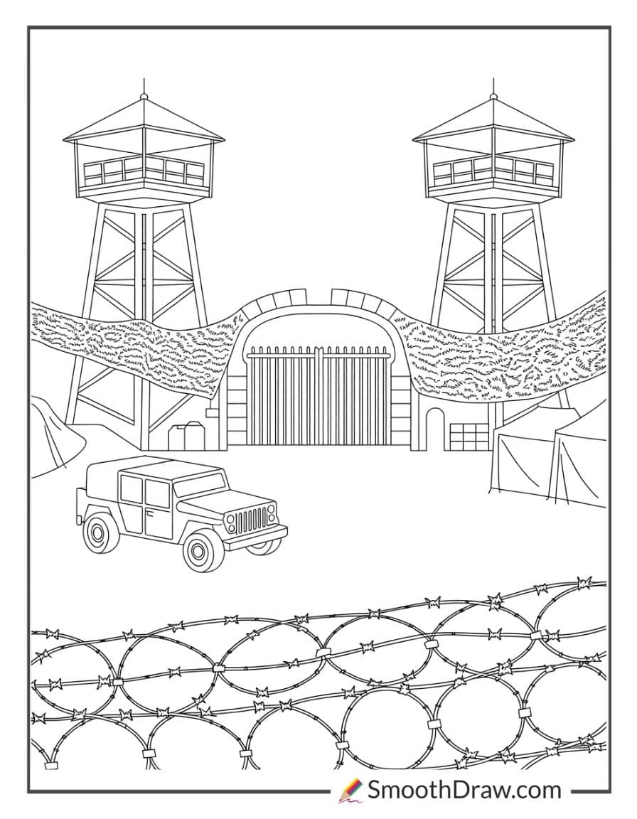army base coloring page