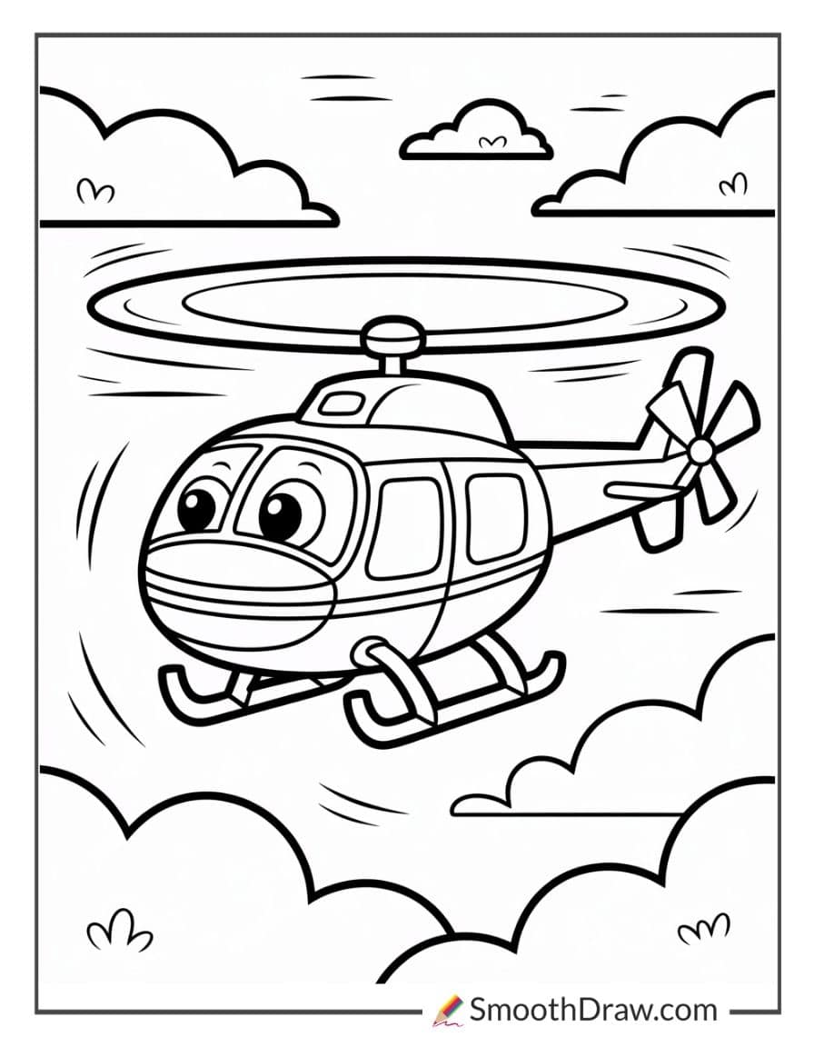 army helicopter coloring pages