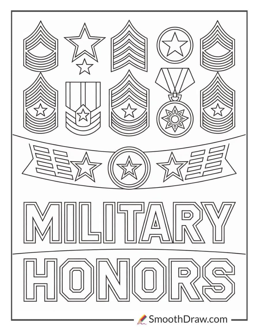 army insignia coloring pages