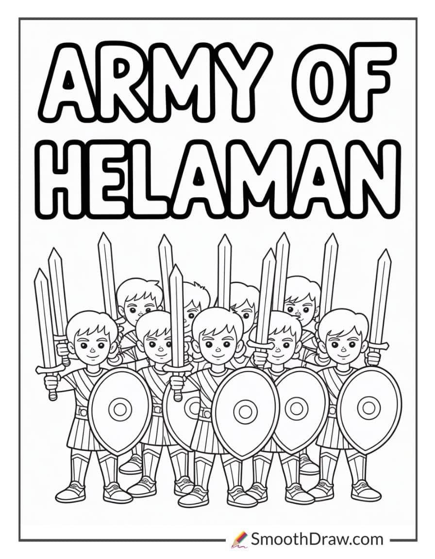 army of helaman coloring page