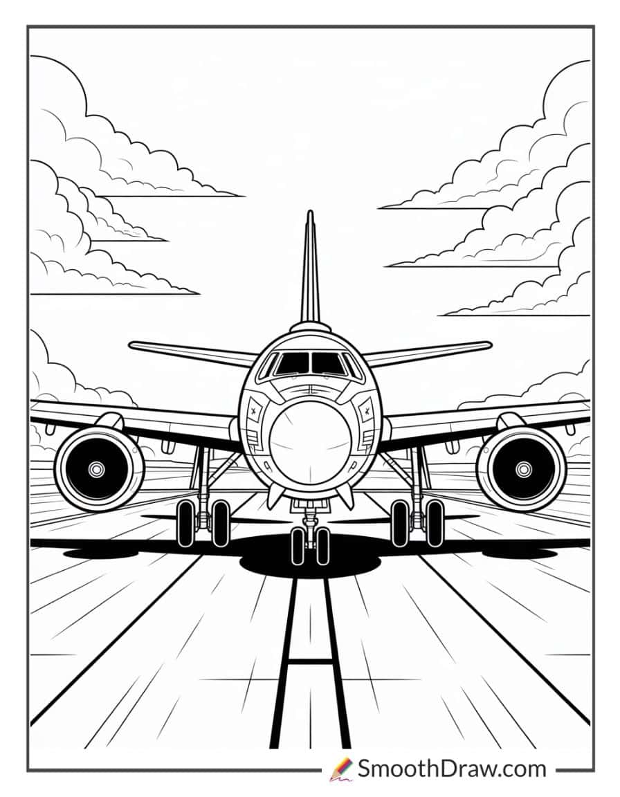 army plane coloring page