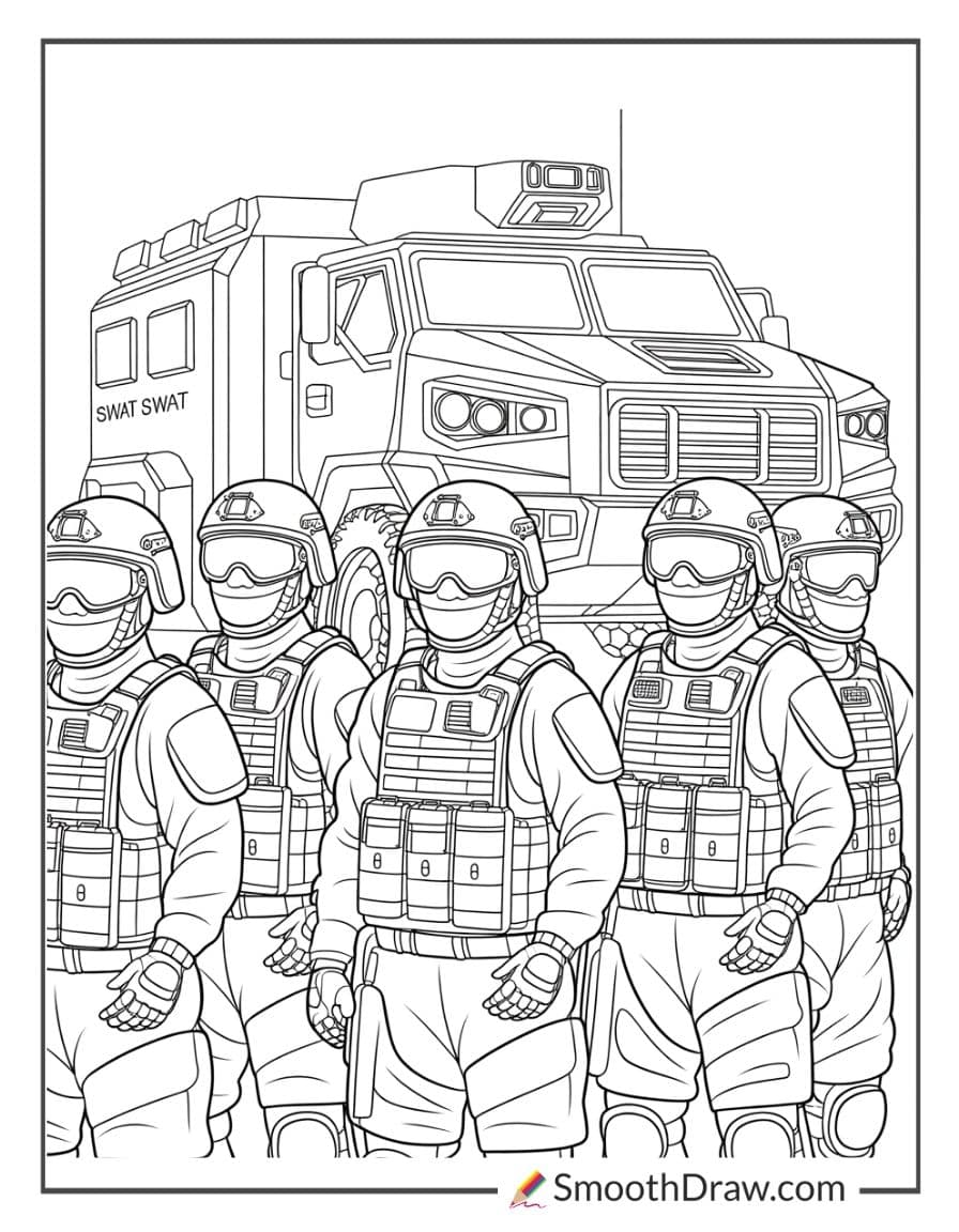 army swat coloring pages