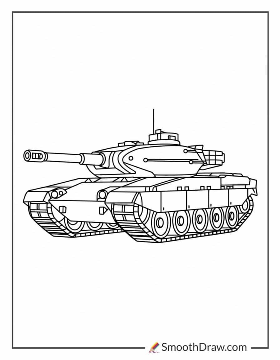army tank coloring page