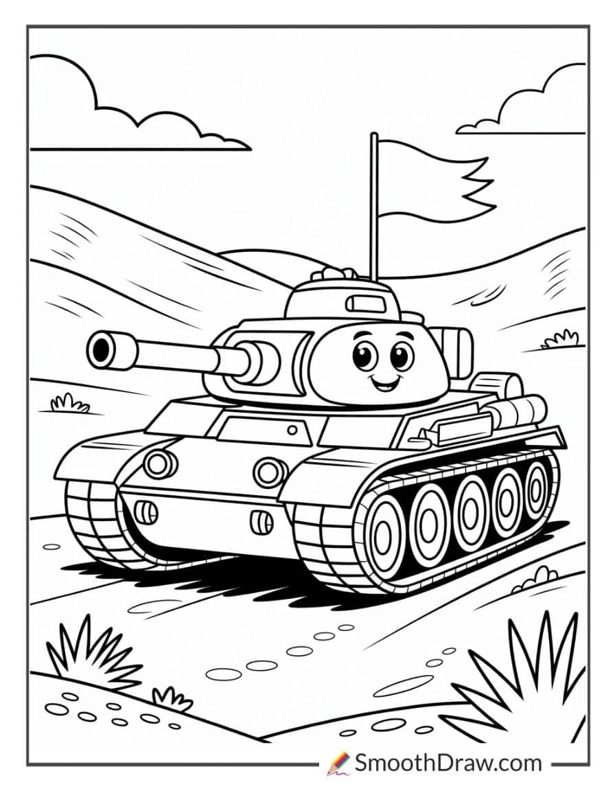army tank coloring page