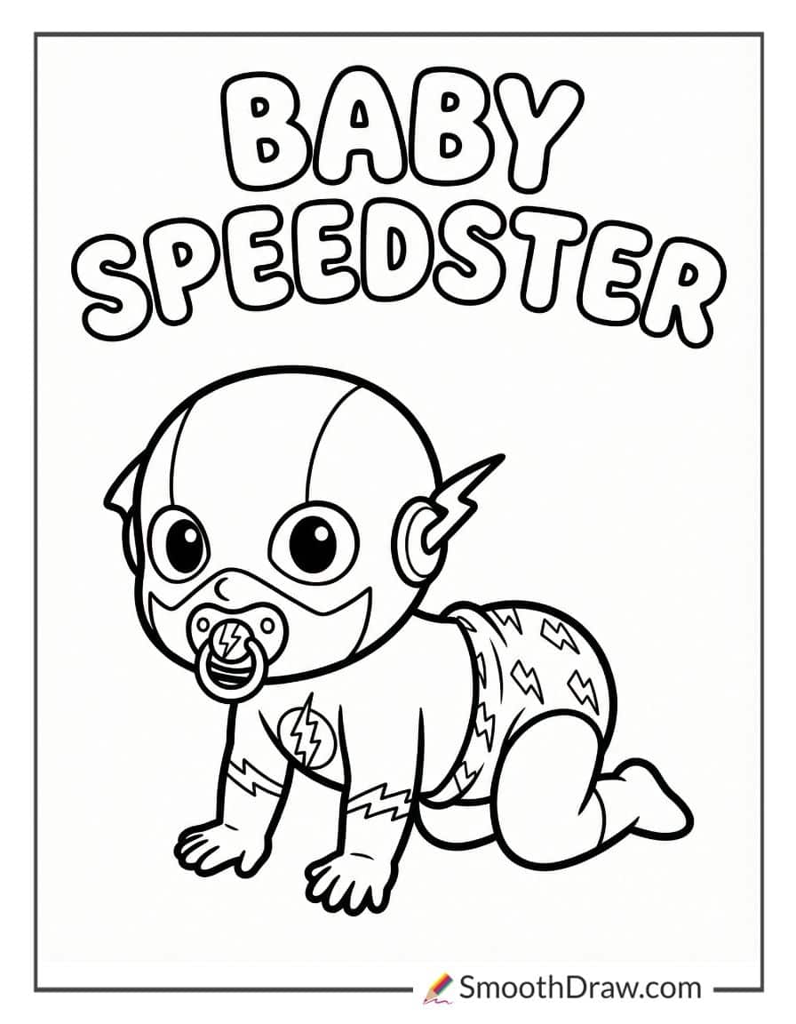 baby flash coloring pages