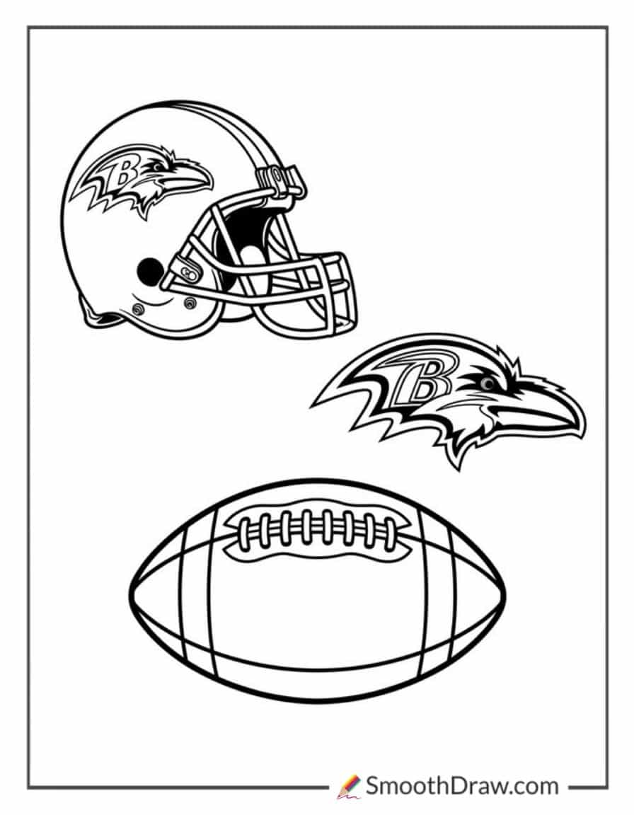 Baltimore Ravens Coloring Page