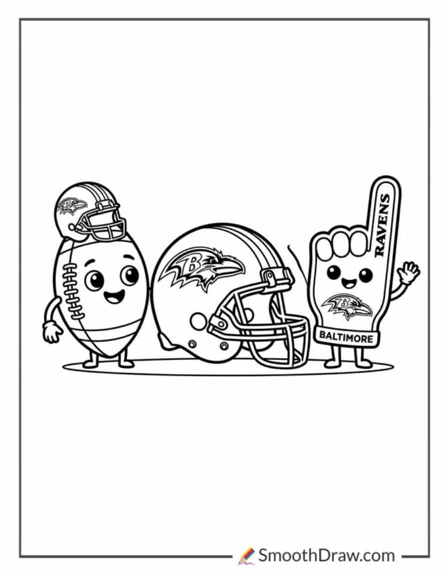 Baltimore Ravens Simple Coloring Sheet