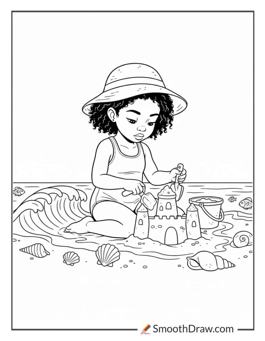 black girl at the beach