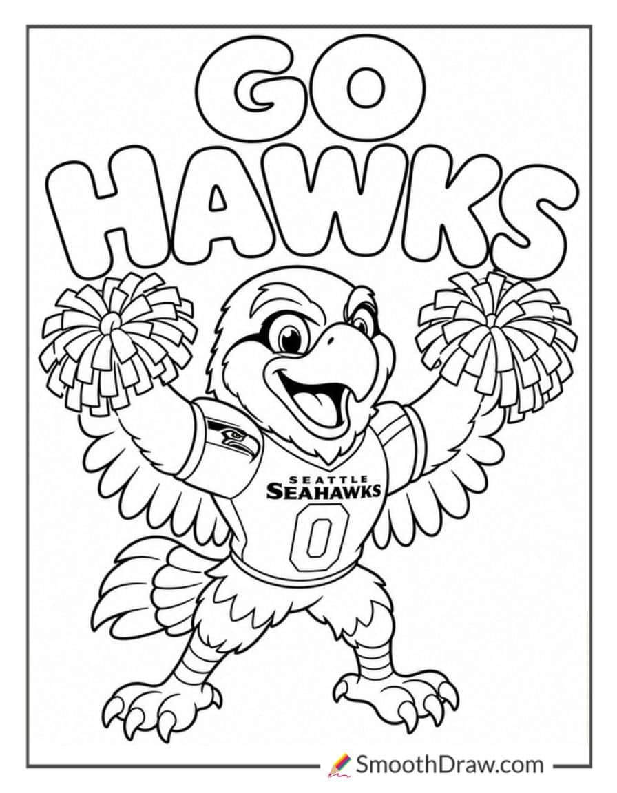 Blitz Mascot Cheering Fans