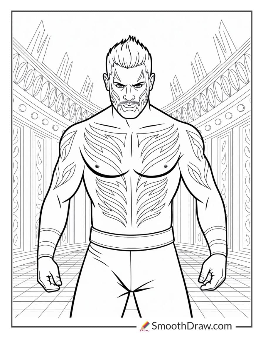 bray wyatt wwe coloring pages the fiend