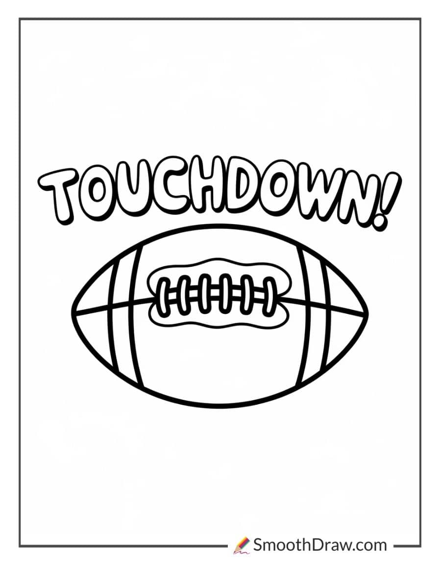 cartoon football coloring page