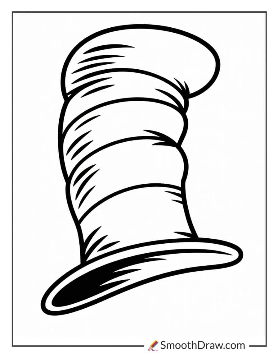 cat in the hat hat coloring sheet