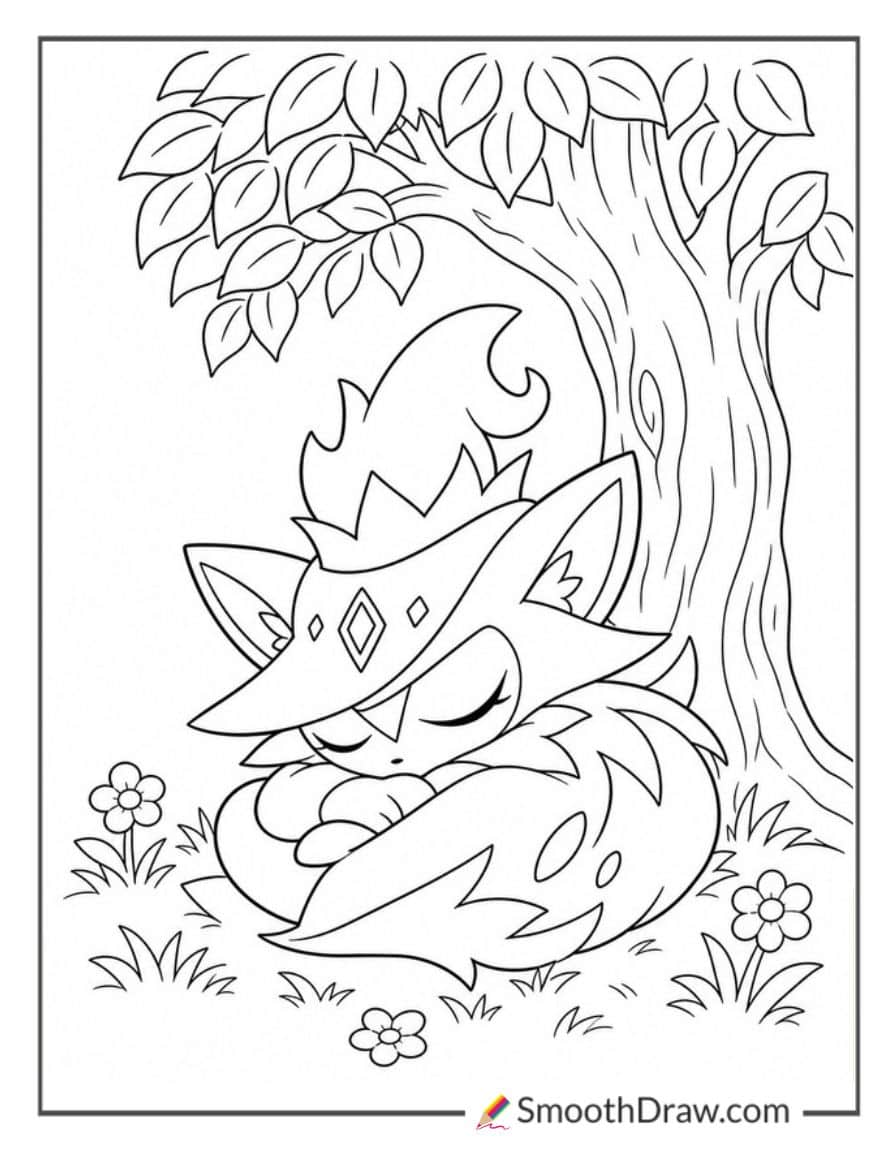 cattiva from palworld napping