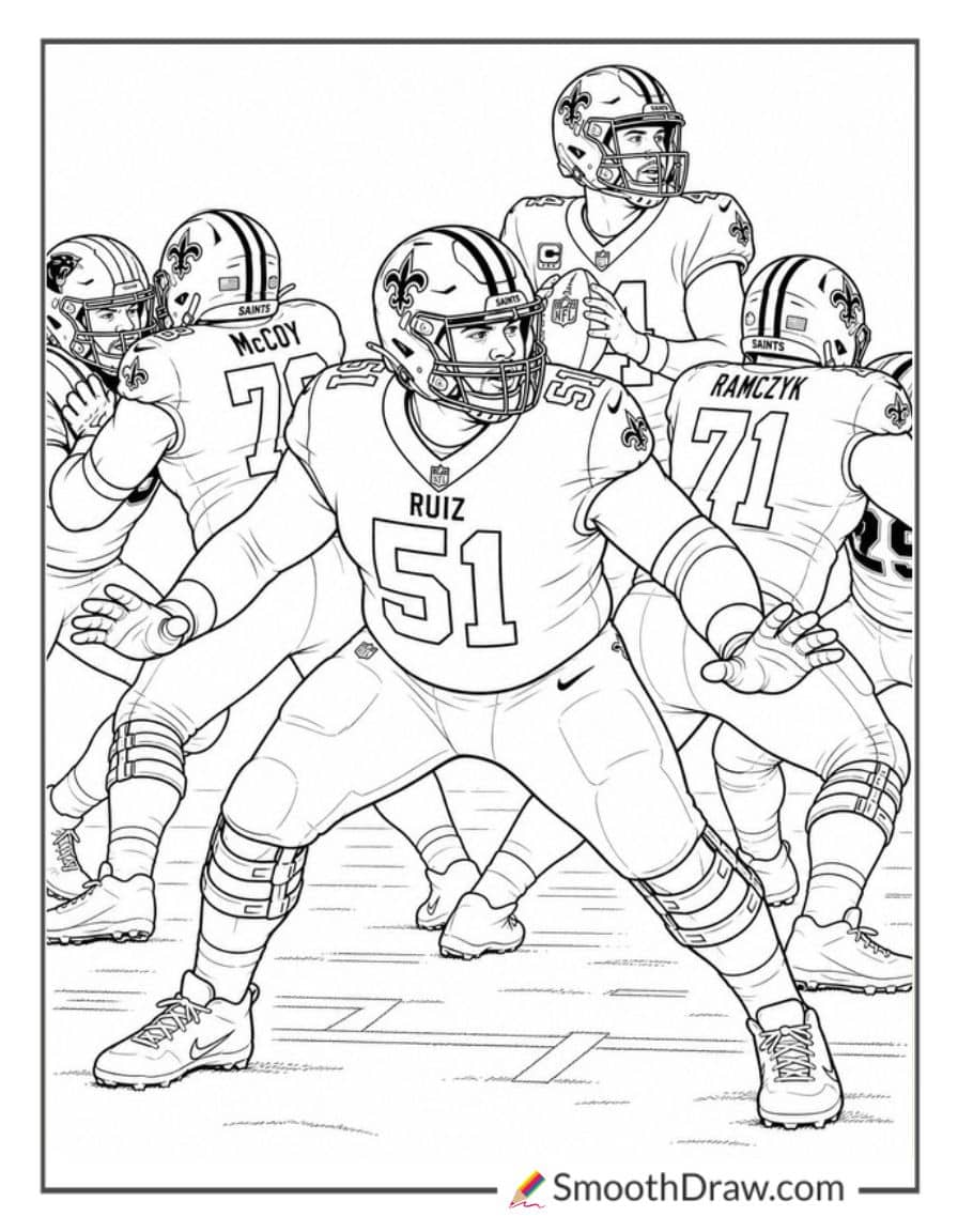 Cesar Ruiz Protecting Quarterback