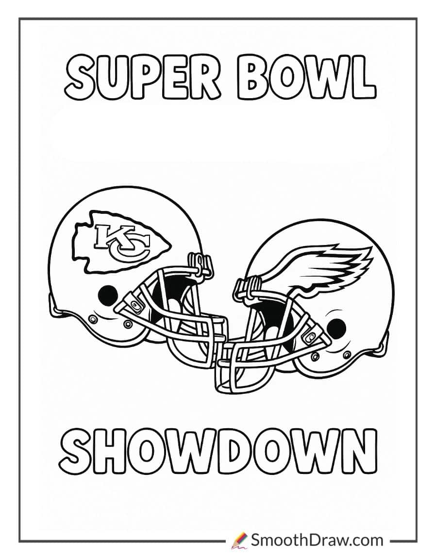 chiefs vs eagles coloring page