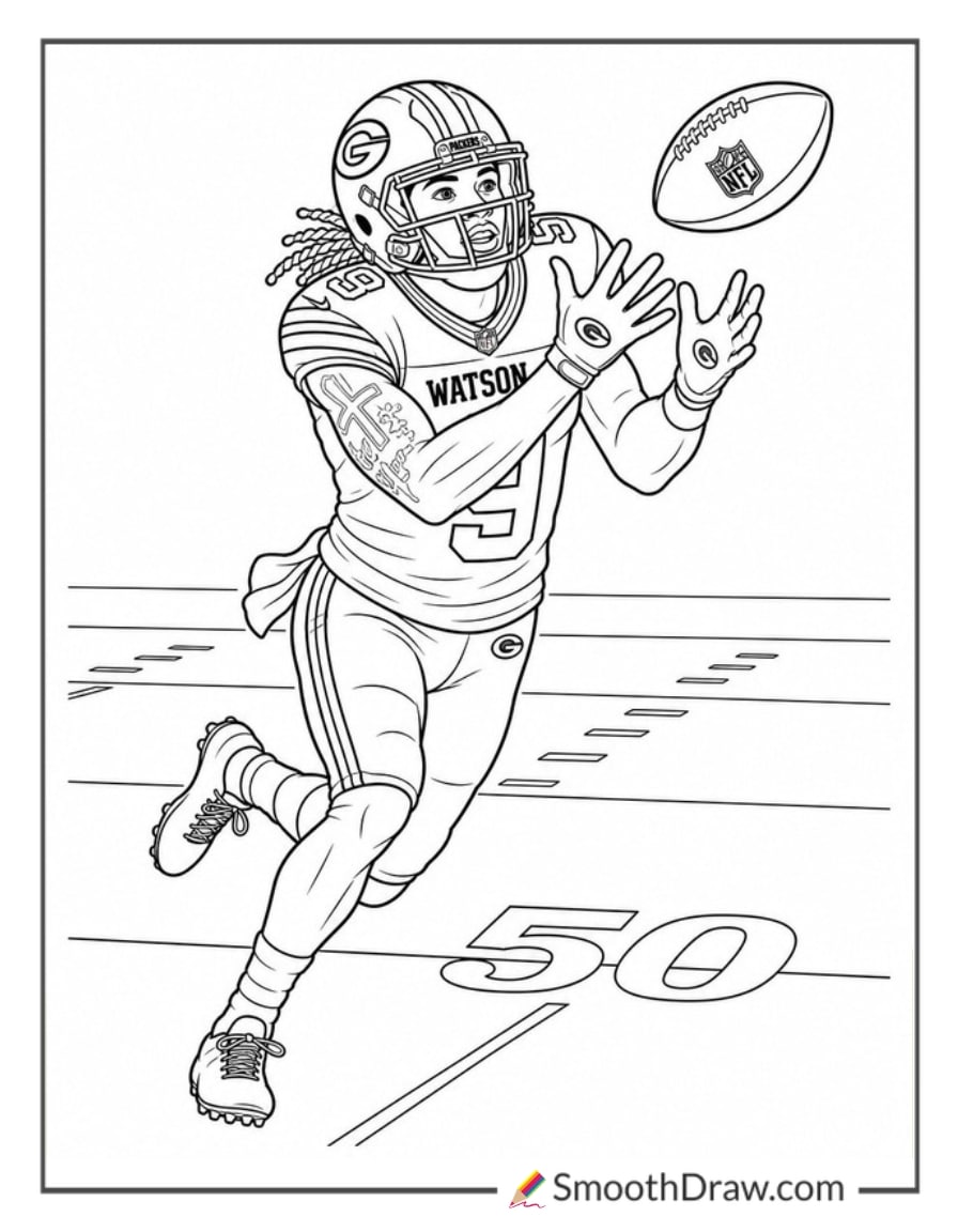 Christian Watson Sprinting Downfield