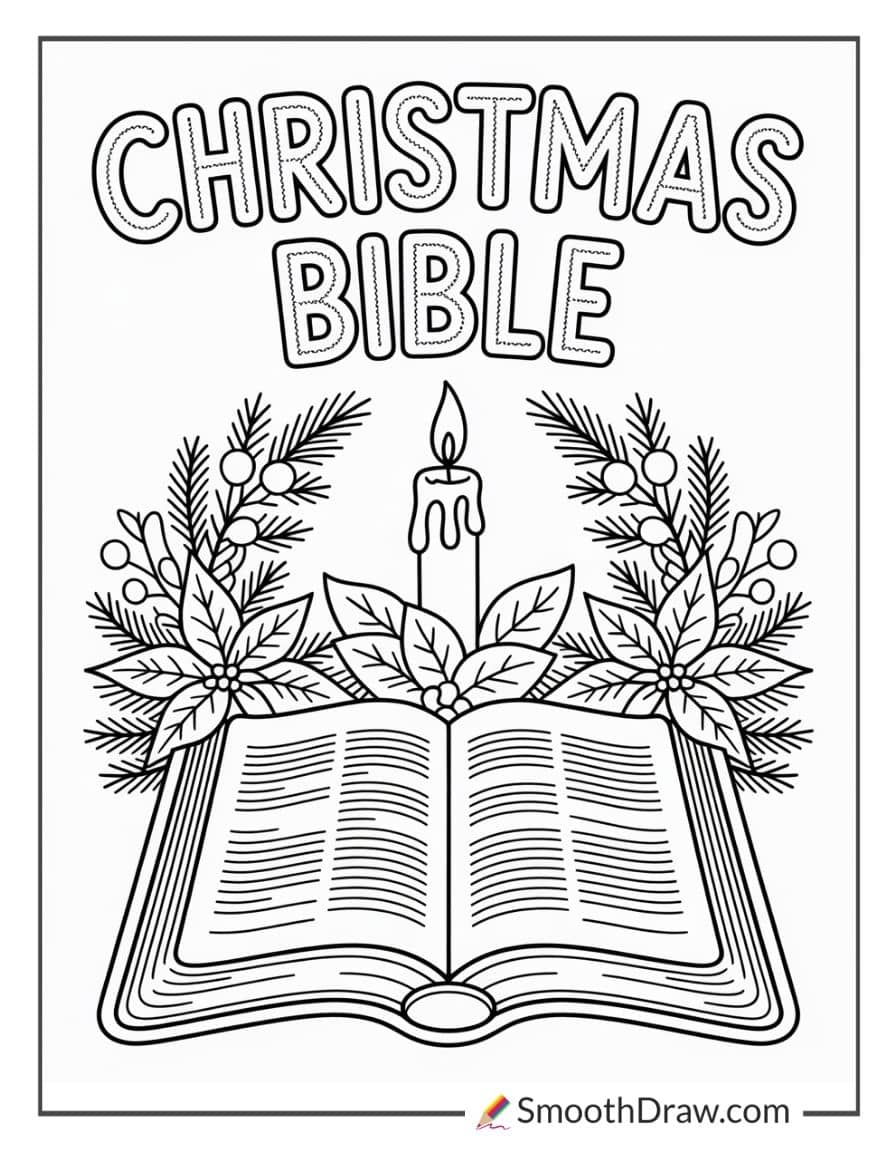 Christmas Bible Coloring Page