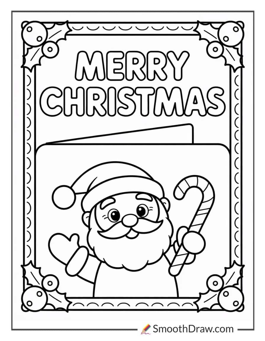 Christmas Card Coloring Pages