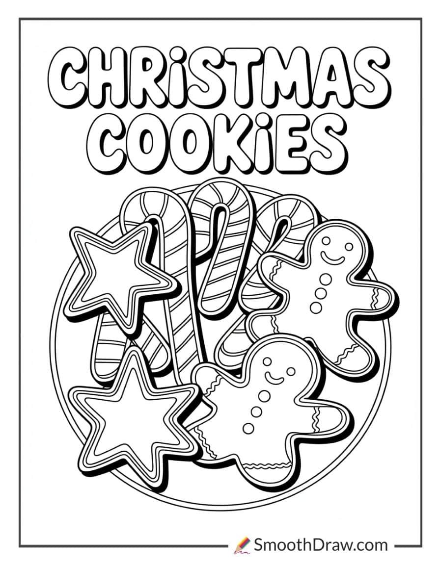 Christmas Cookie Coloring Pages