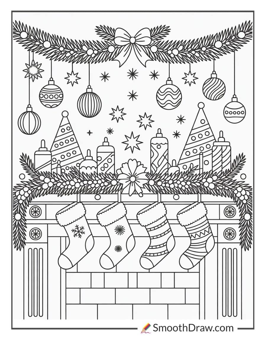 Christmas Decorations Coloring Pages