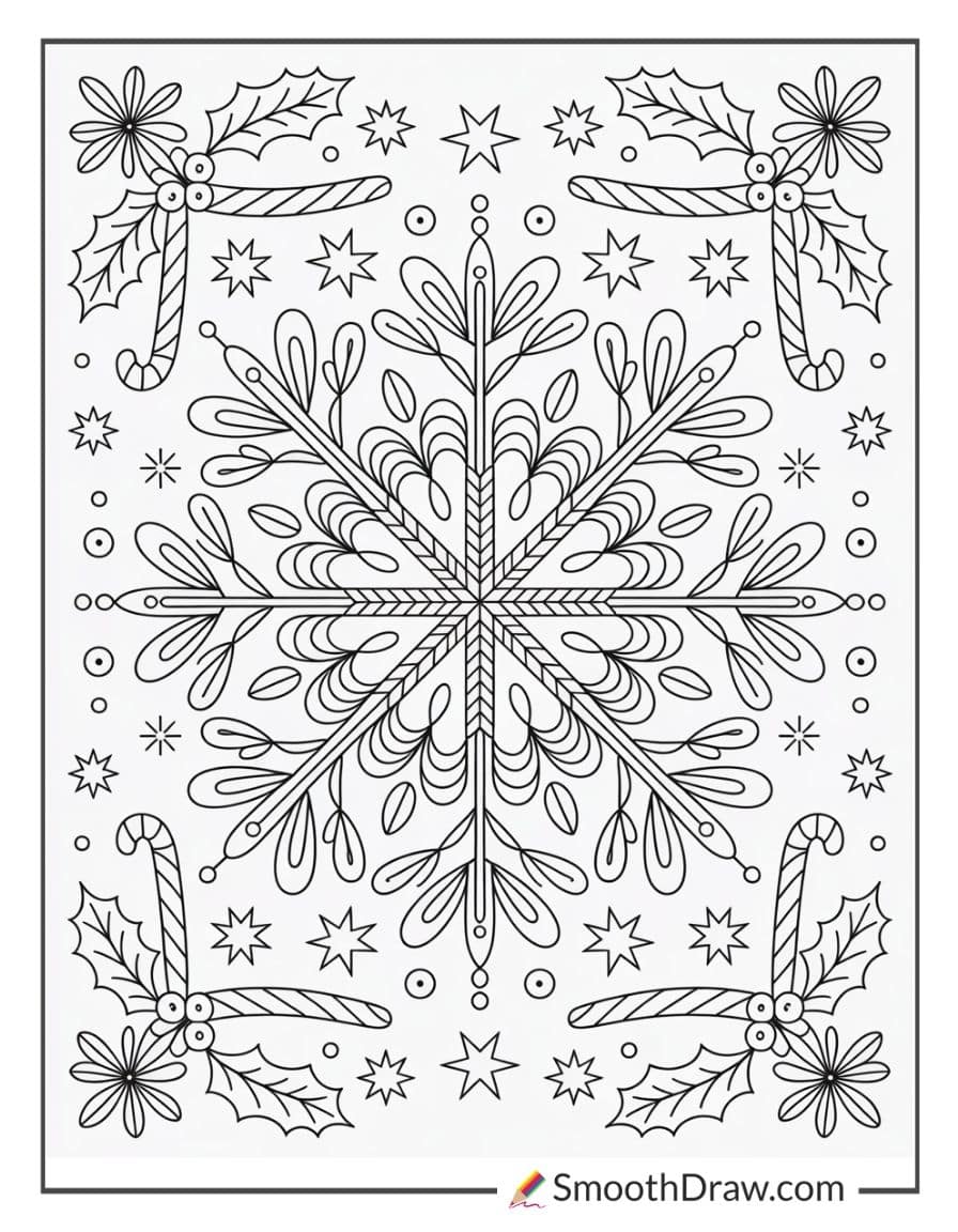 Christmas Mandala Coloring Pages