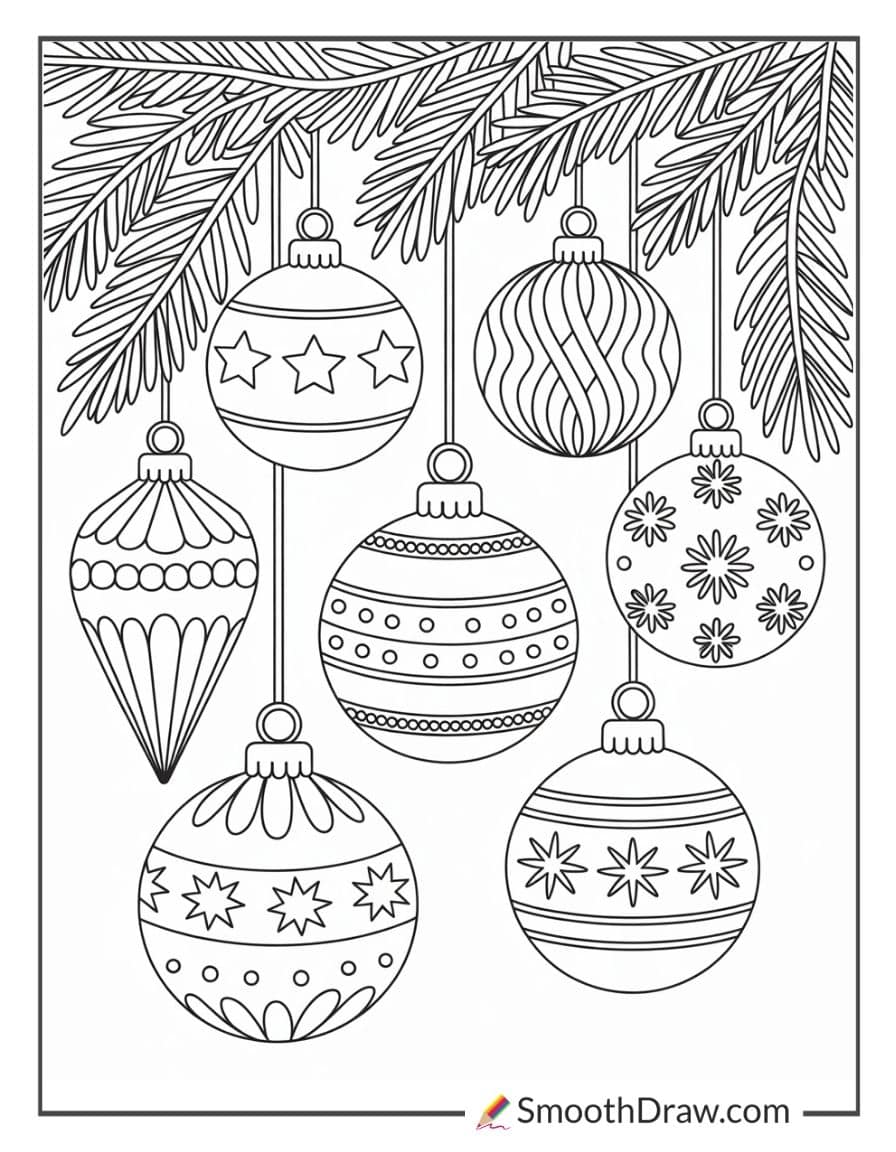 Christmas Ornament Coloring Page