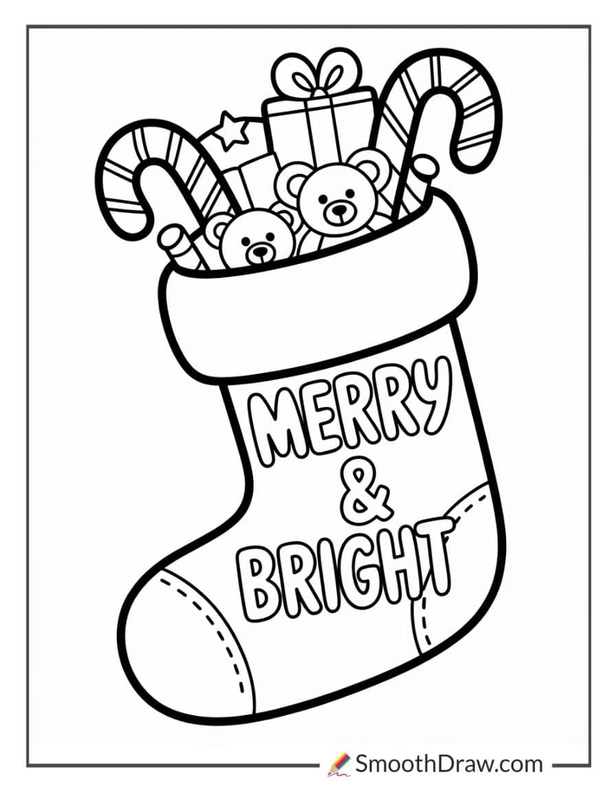Christmas Stocking Coloring Page