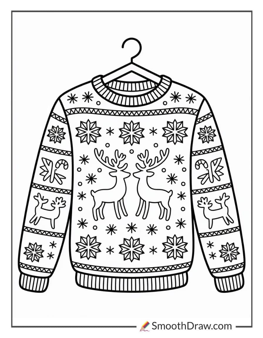 Christmas Sweater Coloring Page