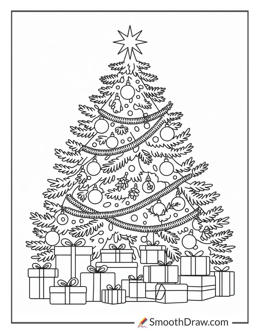 Christmas Tree Coloring Page