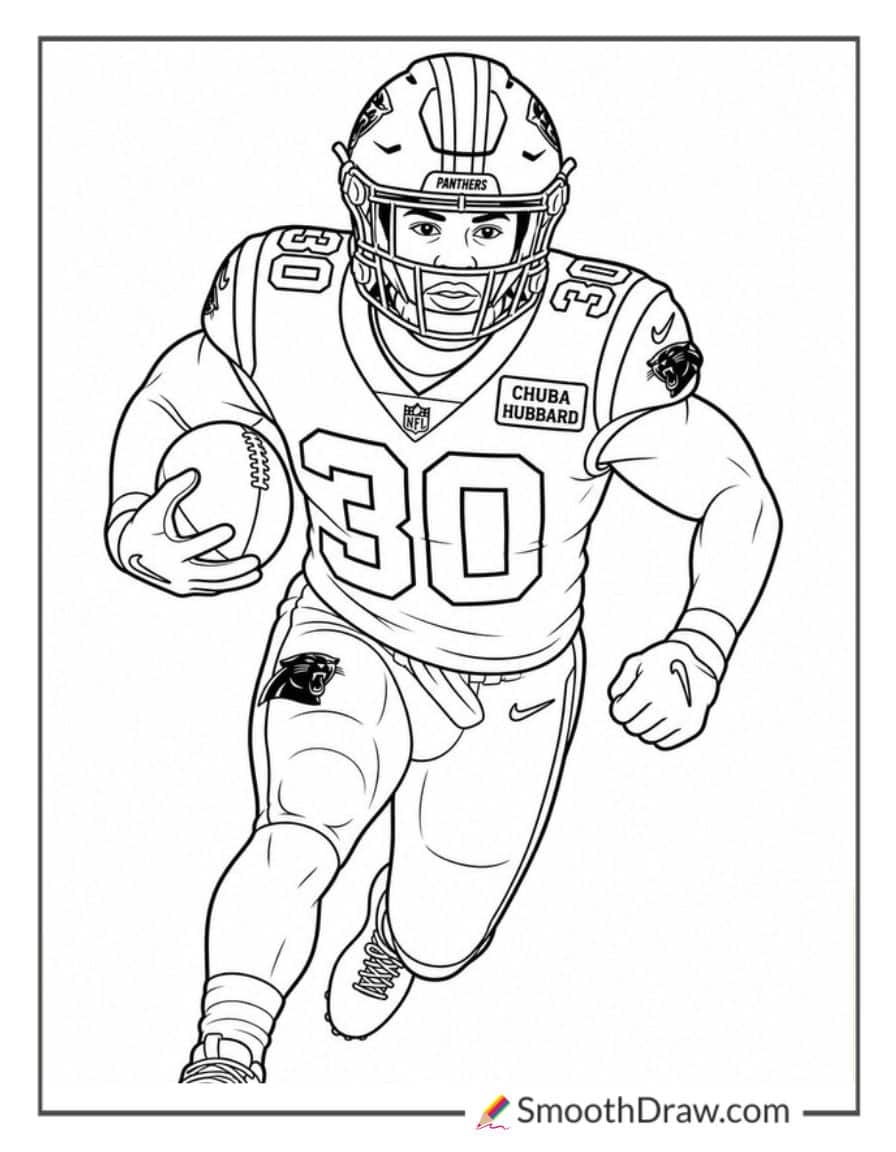 Chuba Hubbard Rushing Forward
