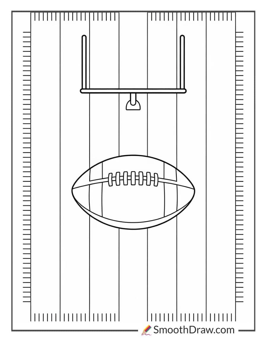 coloring page of football field