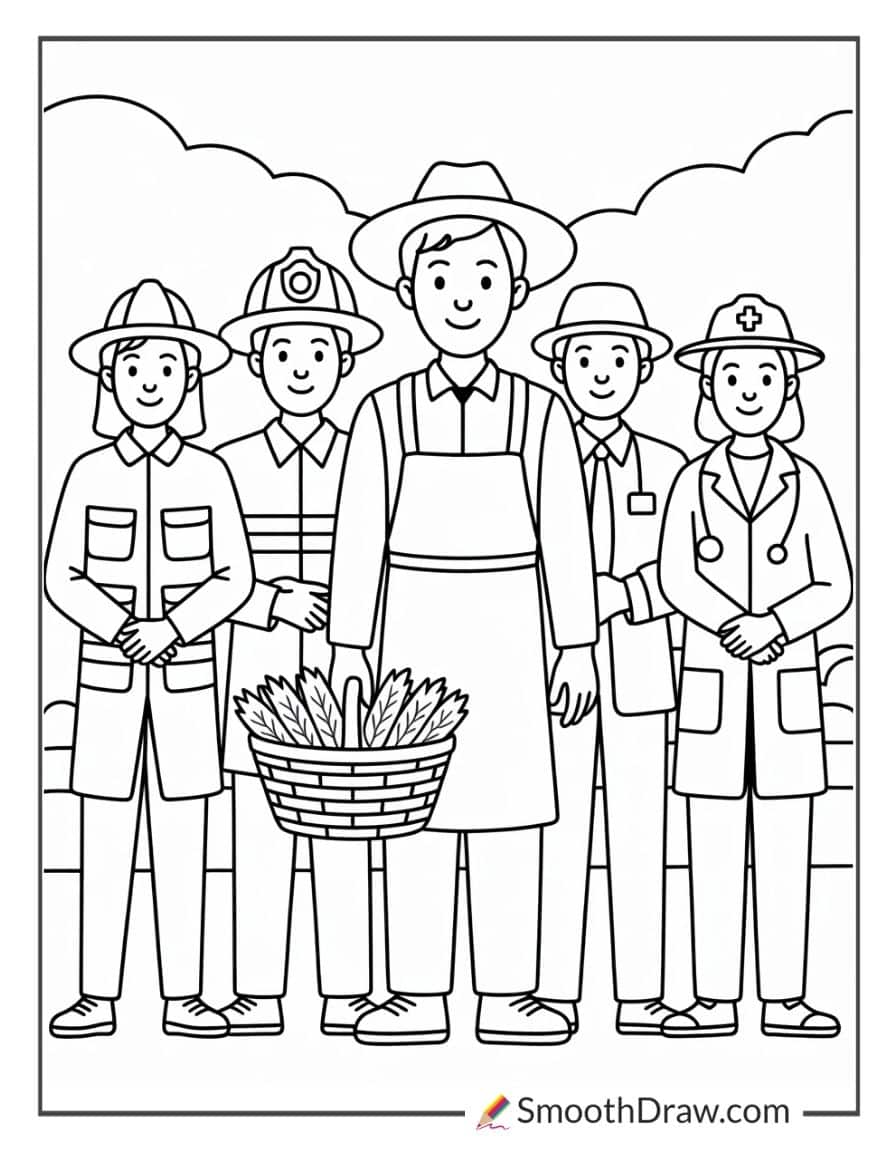 community helpers coloring pages
