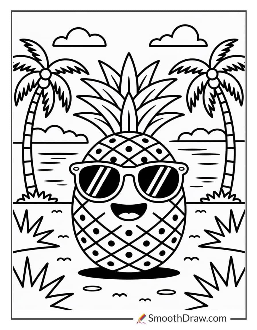 cute hawaii coloring page