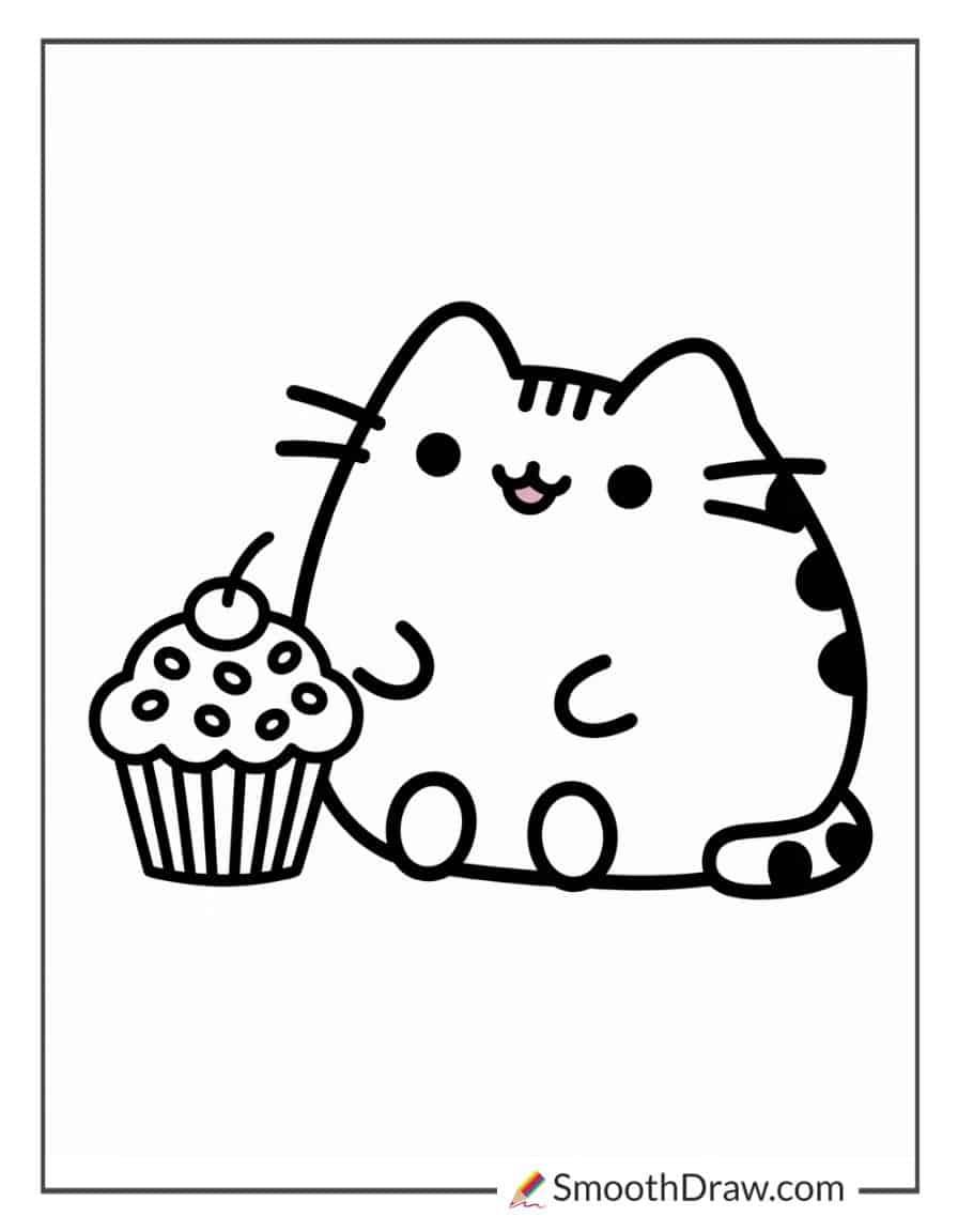 cute pusheen coloring pages