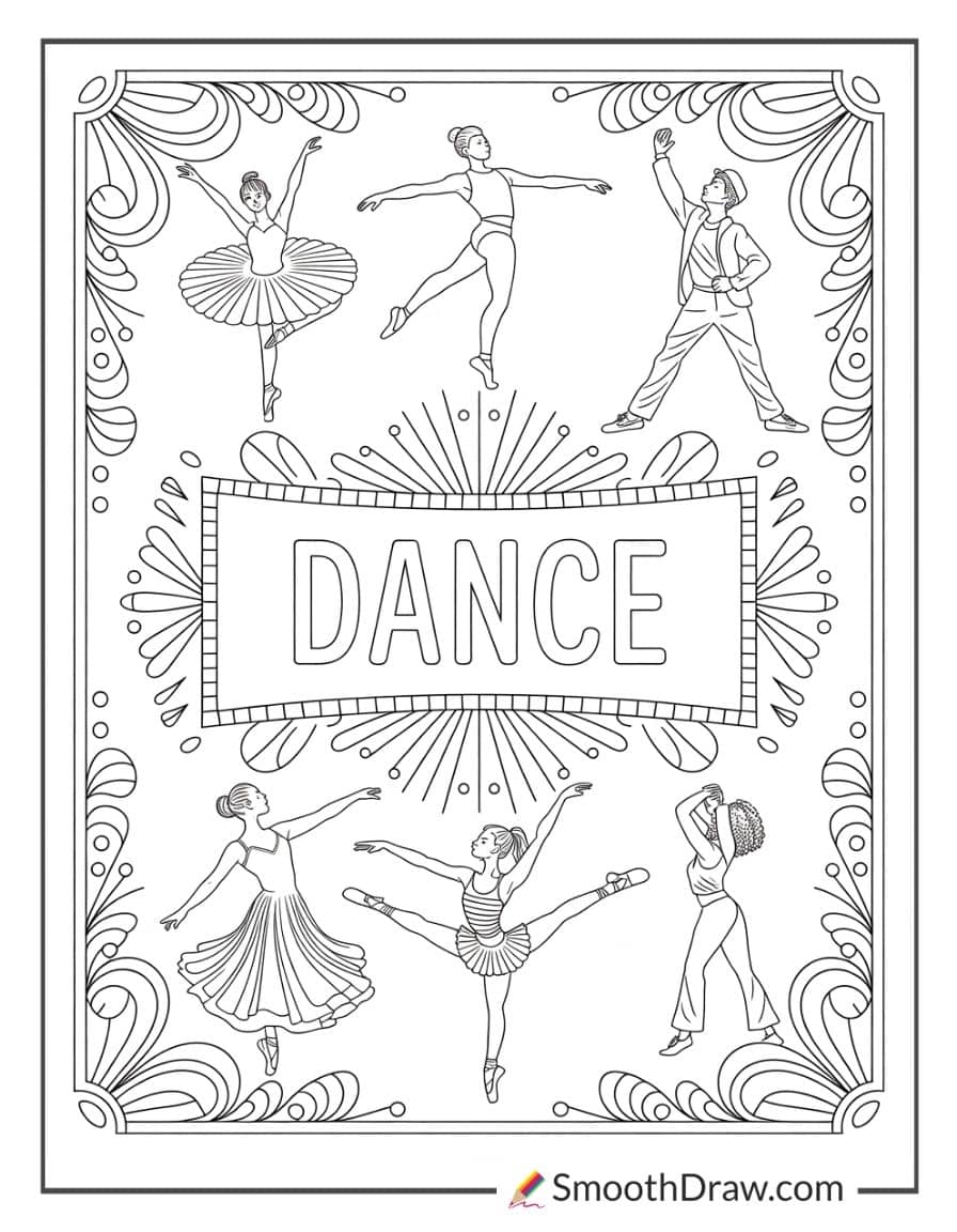 Dance Coloring Book