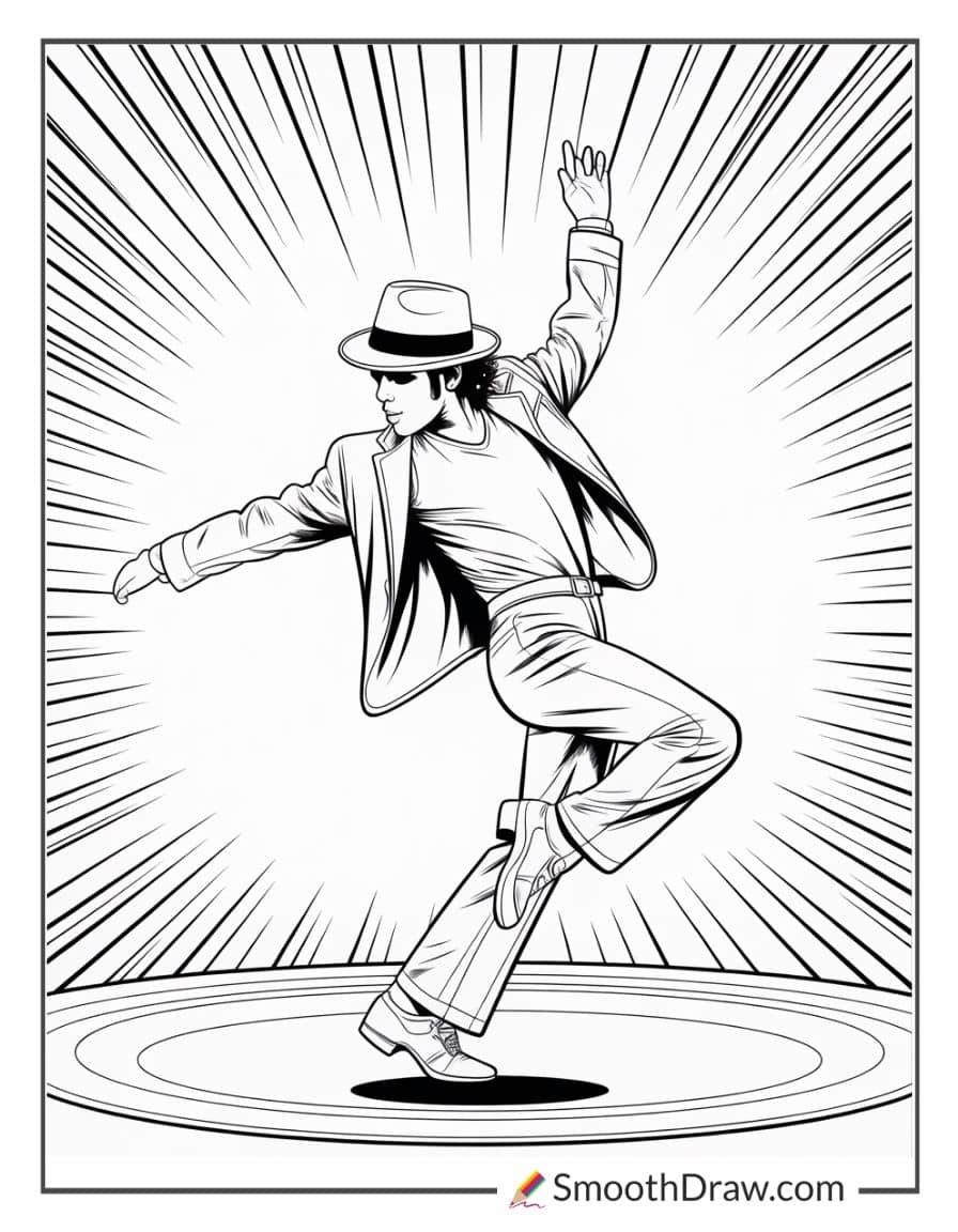 Dancing Michael Jackson Coloring Pages