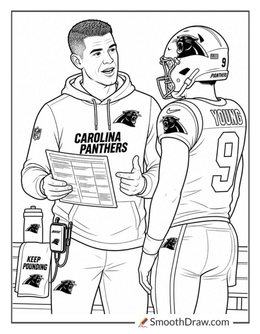 Dave Canales With Play Sheet