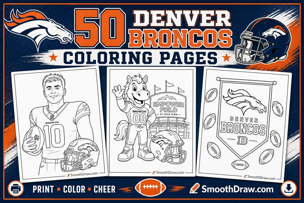 Denver Broncos coloring pages