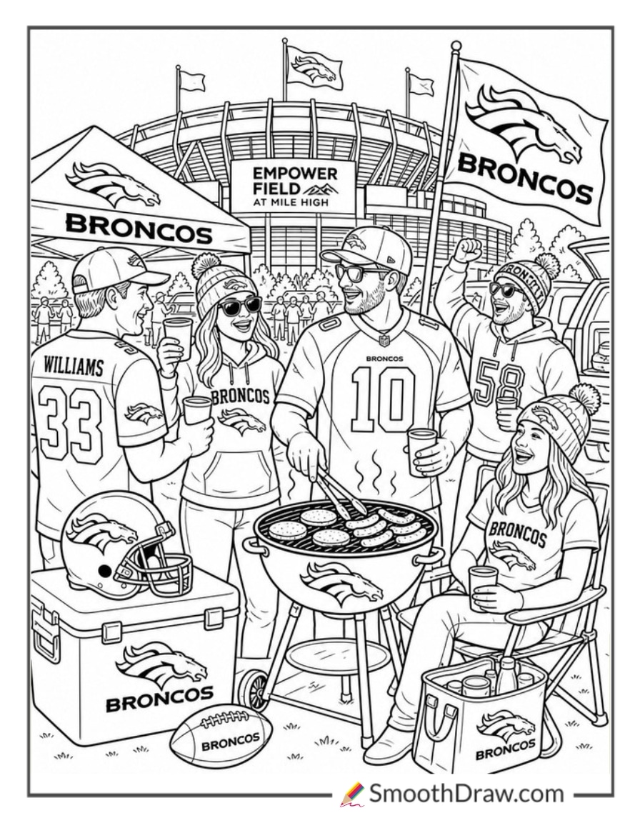 Denver Broncos Fans Tailgating