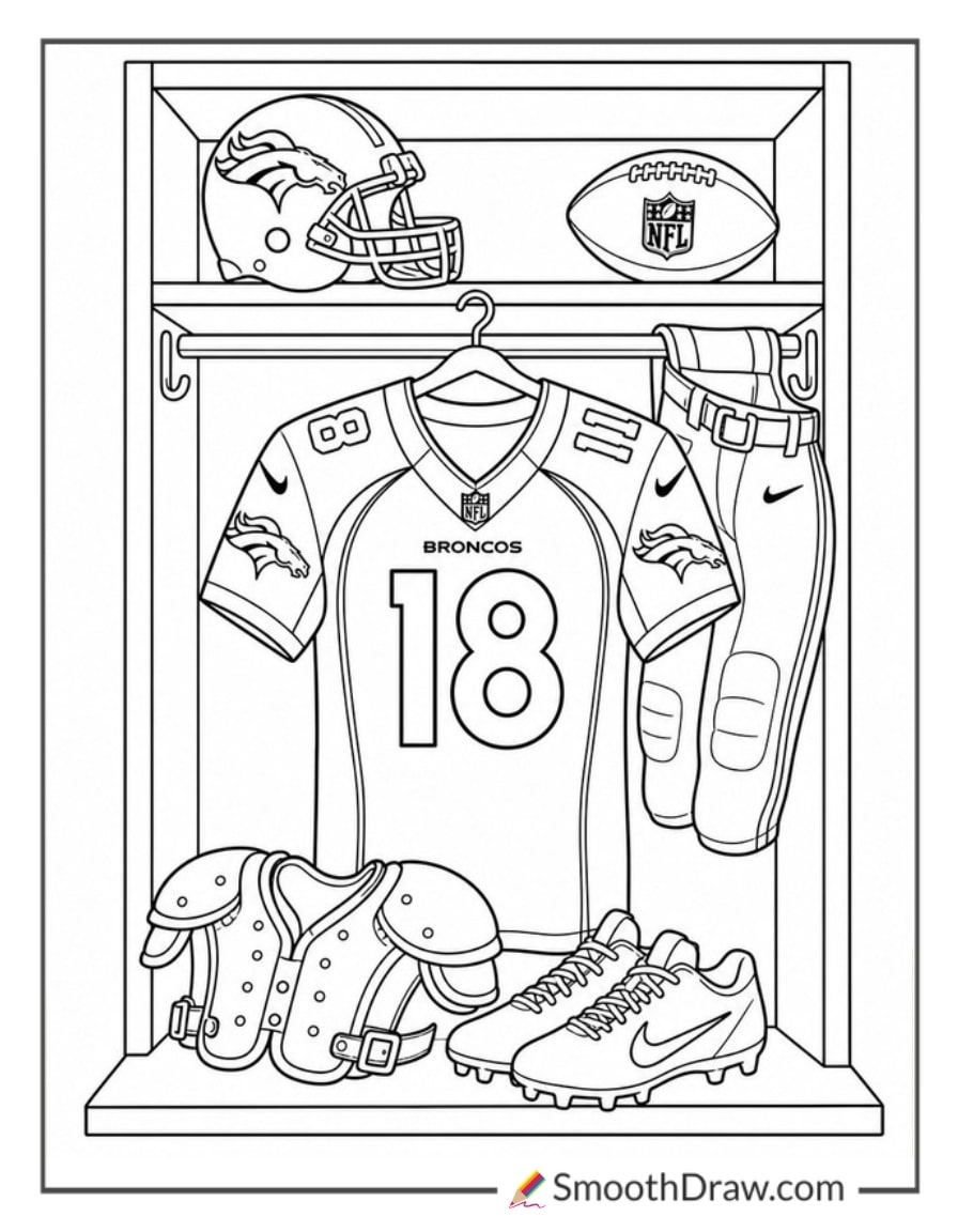 Denver Broncos Football Uniform