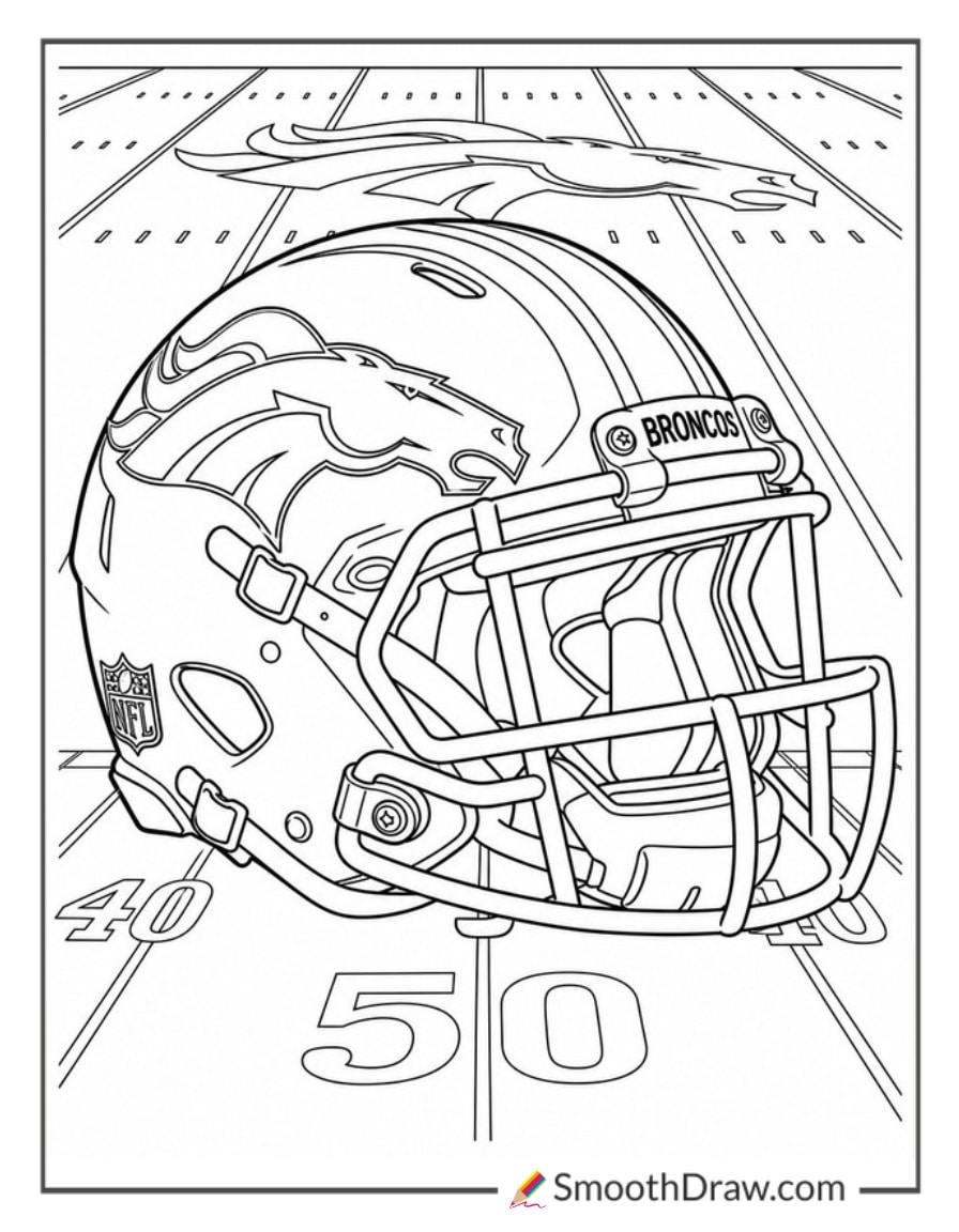 Denver Broncos Helmet Closeup