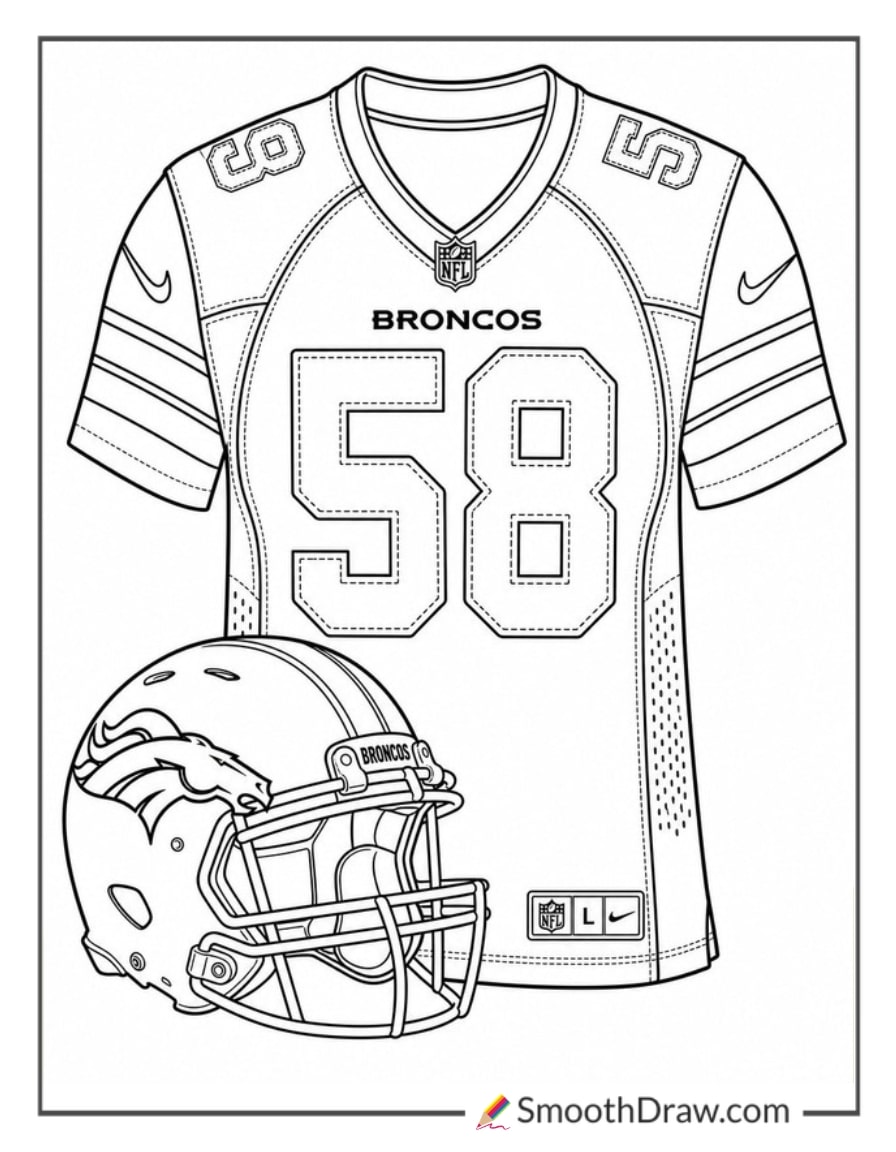 Denver Broncos Jersey Number Design
