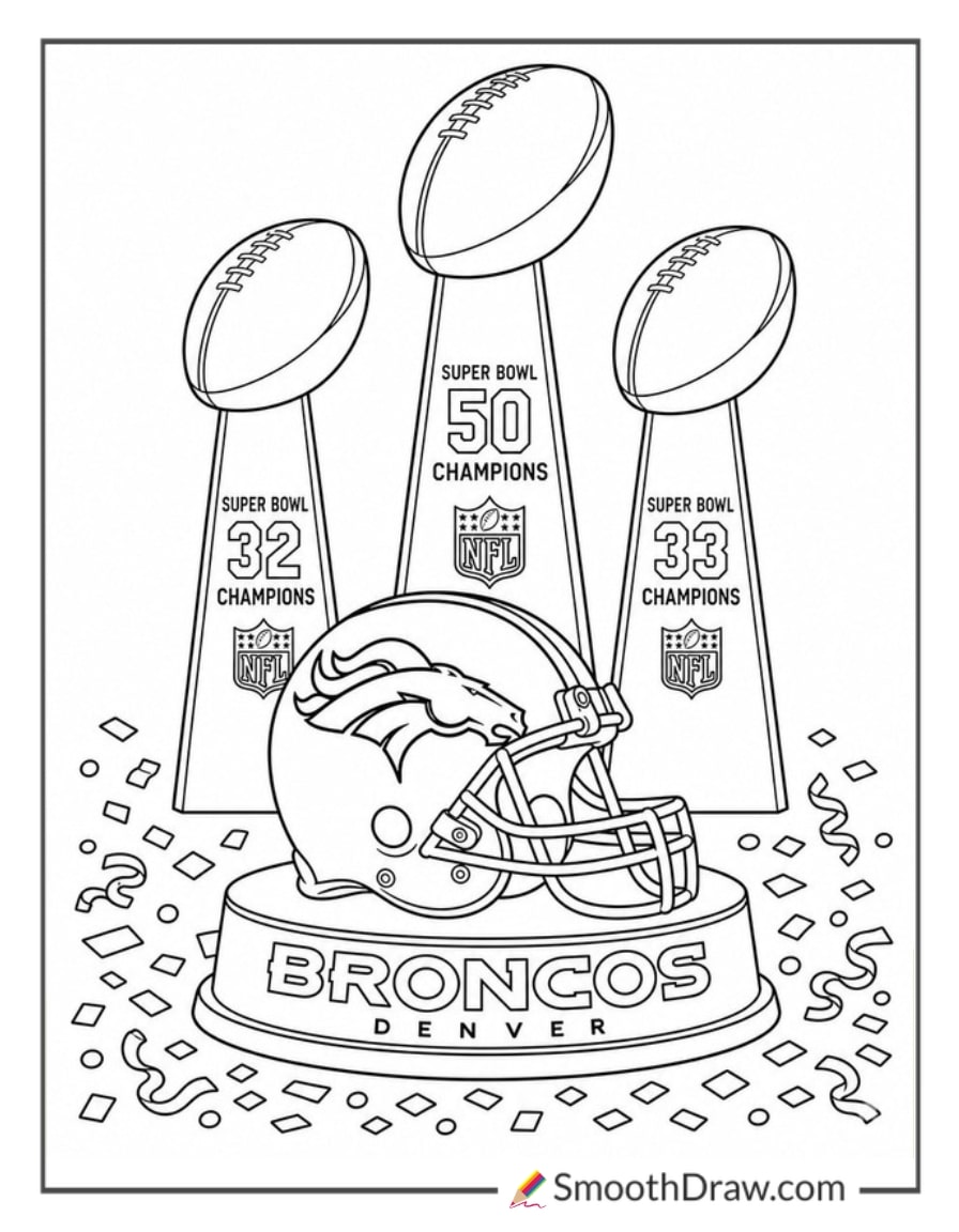 Denver Broncos Super Bowl Trophy Display
