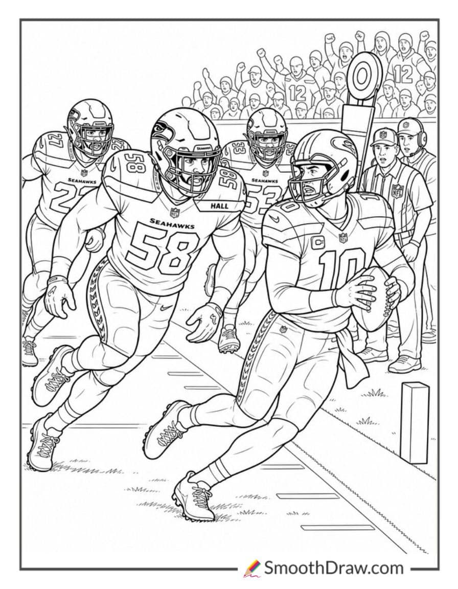 Derick Hall Chasing Quarterback