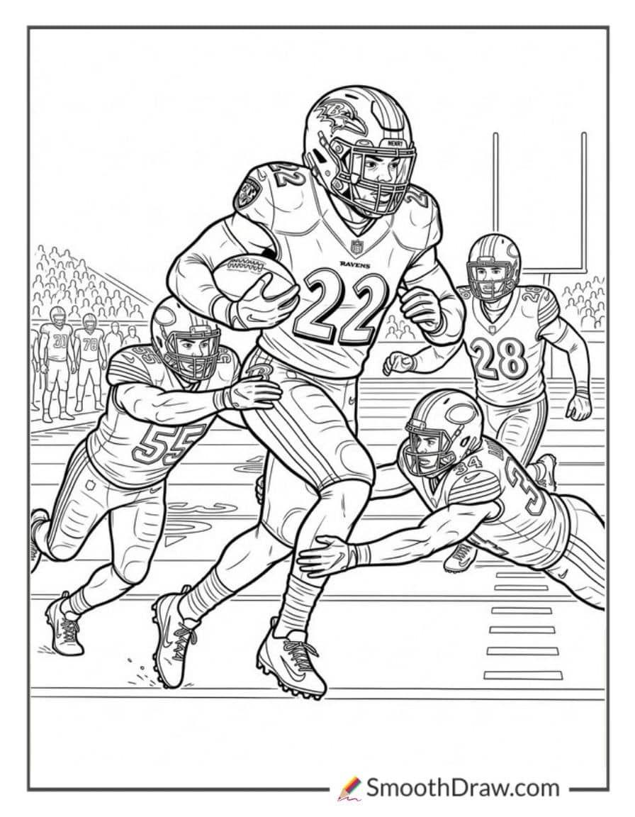 Derrick Henry Running Football