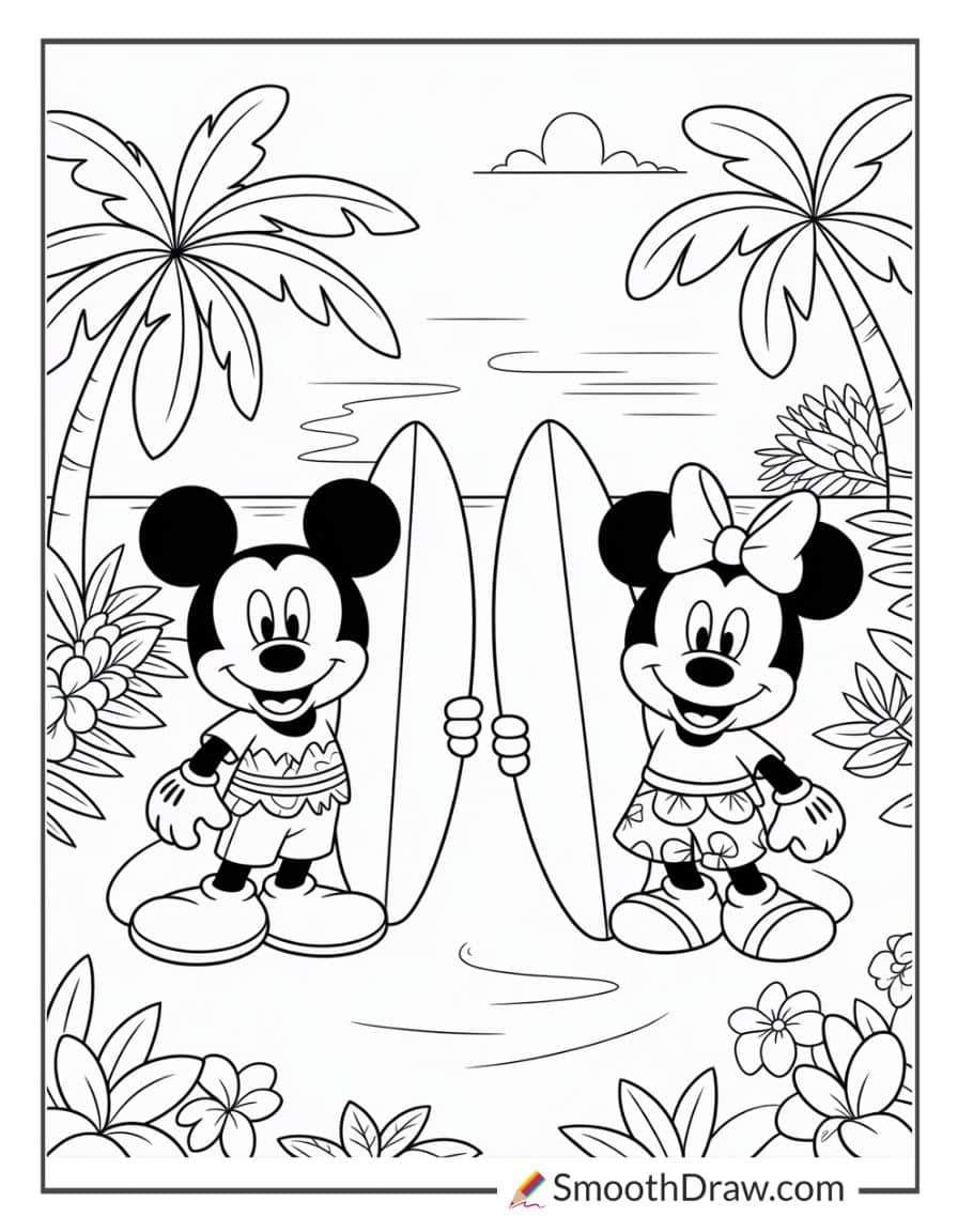 disney hawaii coloring page
