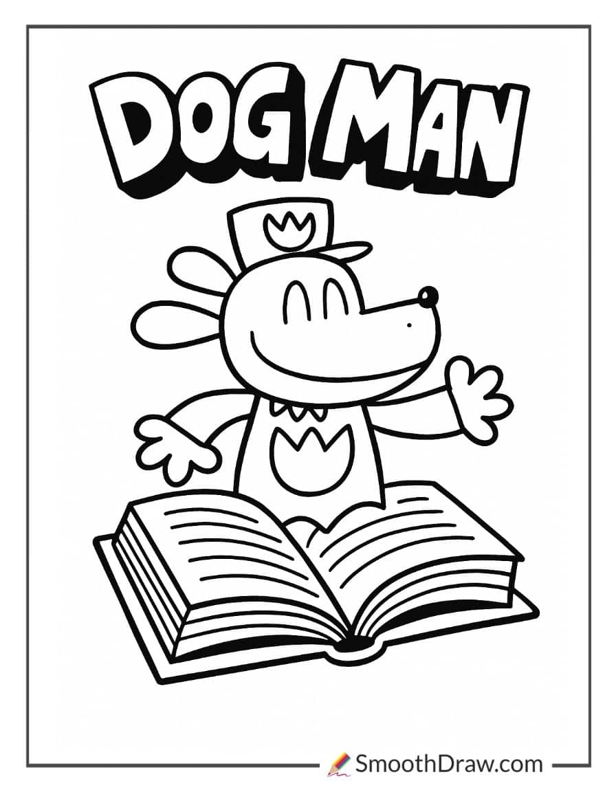 dog man book coloring pages