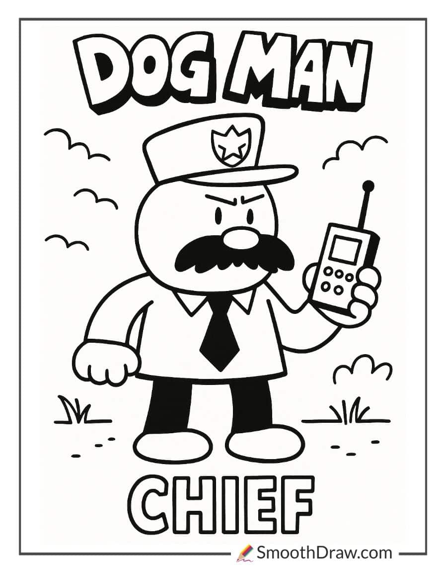 dog man chief coloring page