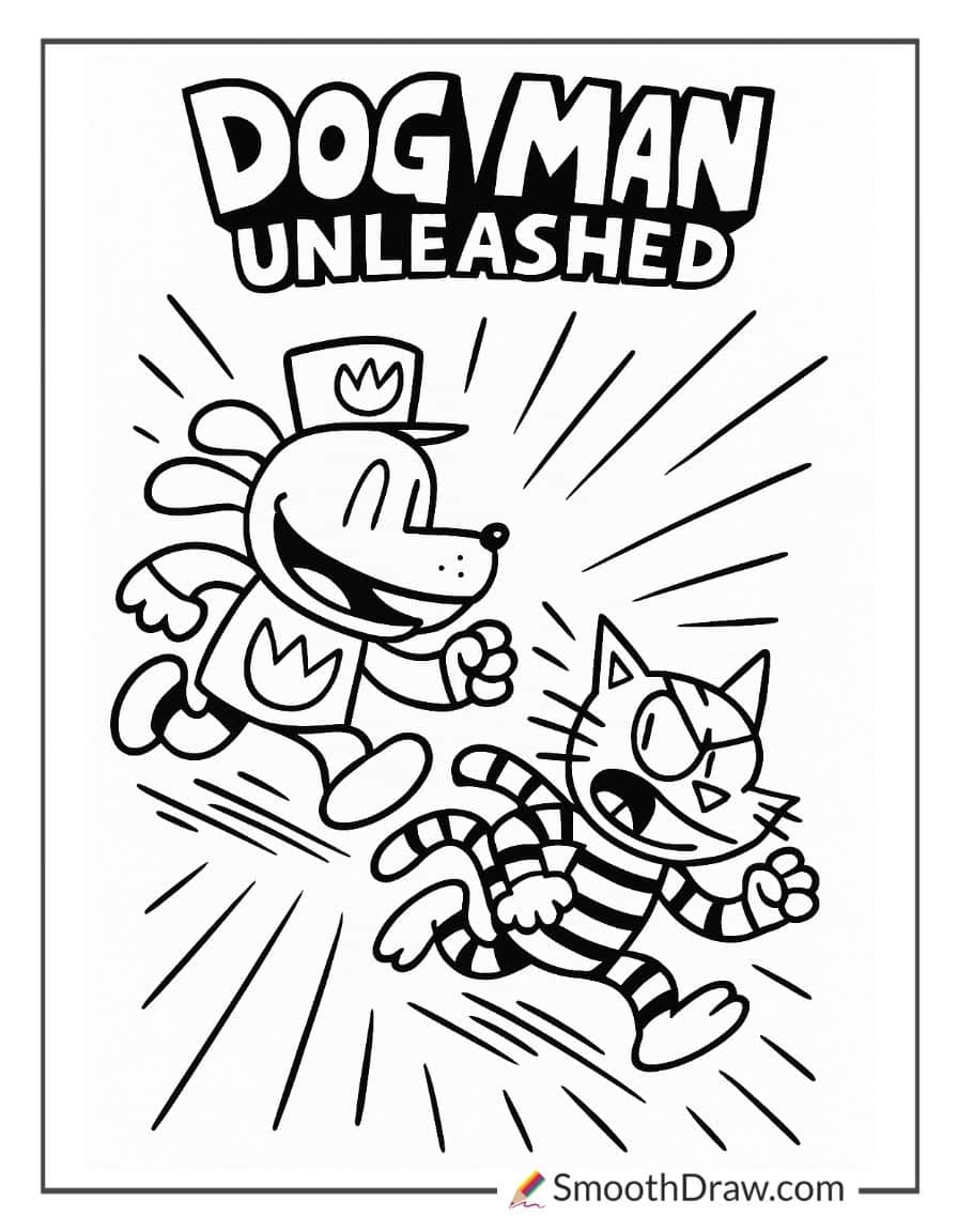 dog man unleashed coloring pages